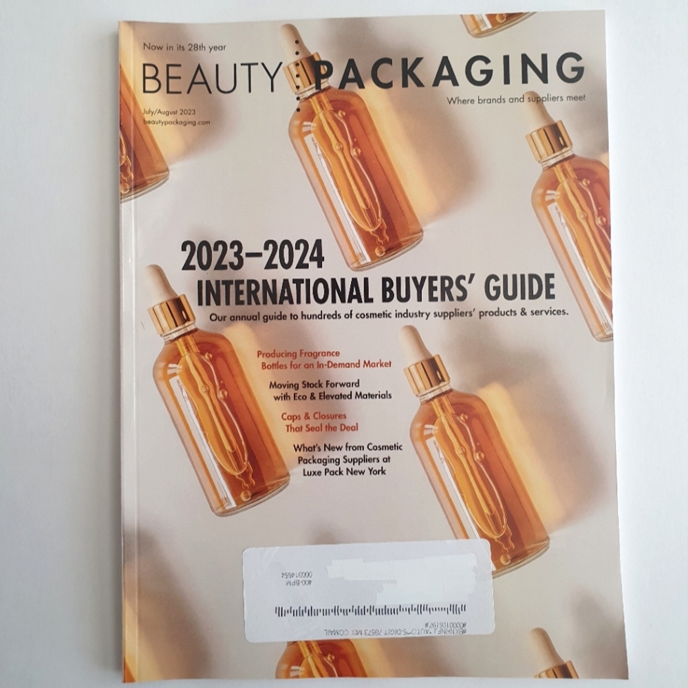 Beauty Packaging Magazine July, 2023 International Buyer's Guide 2023-2024